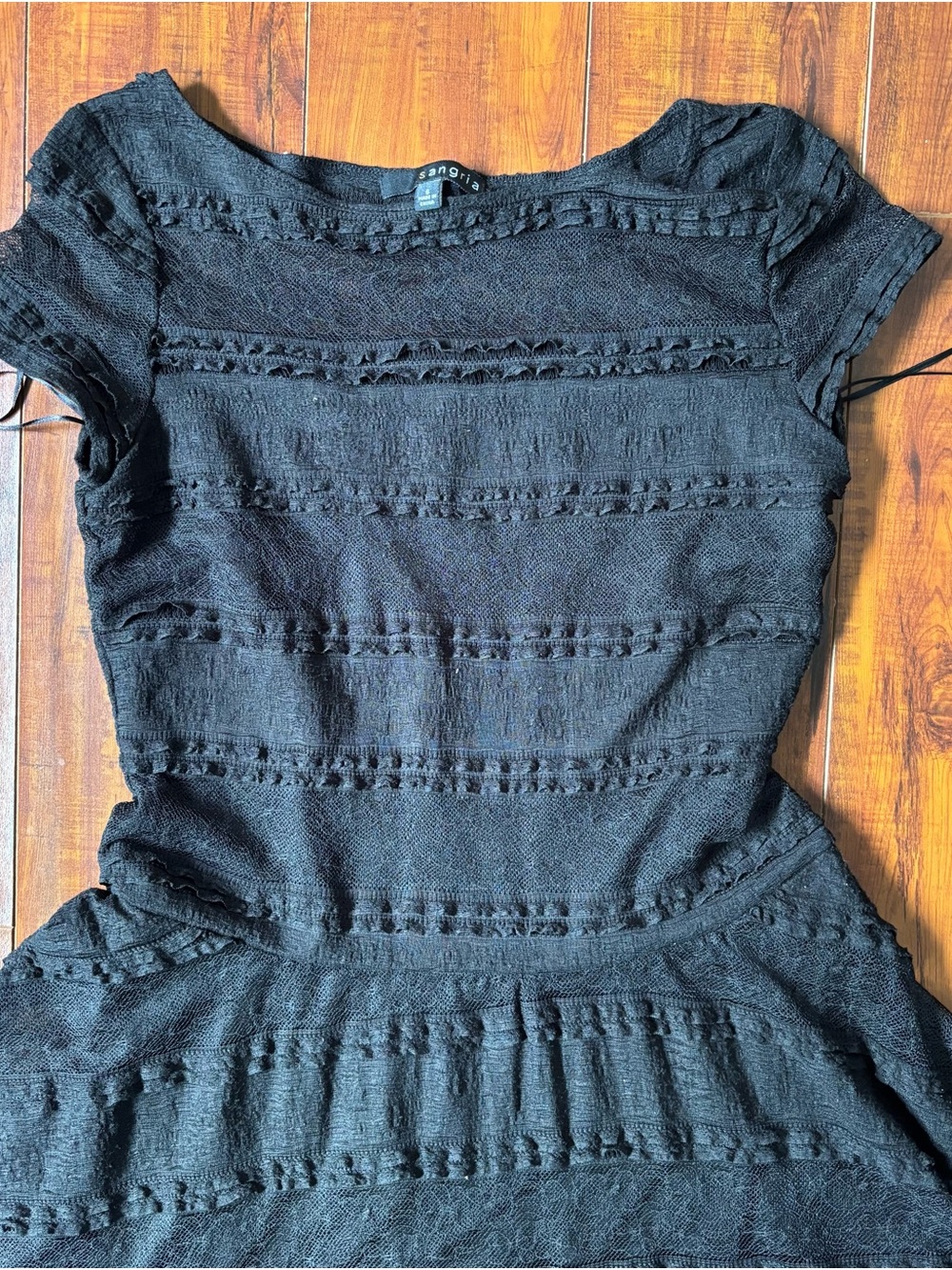 Black lace ruffle emo skater dress